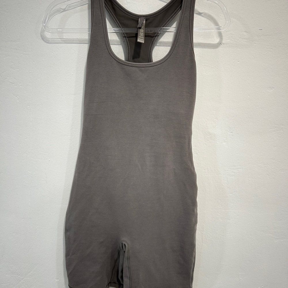 Gray skims bodysuit